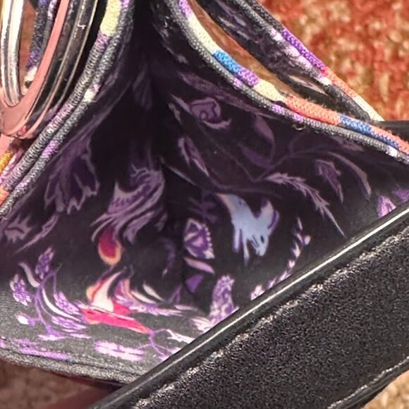 Vera Bradley Foxwood Pattern 2019 Snap Card Wallet Keyring Woodland Critters GUC - Picture 9 of 15